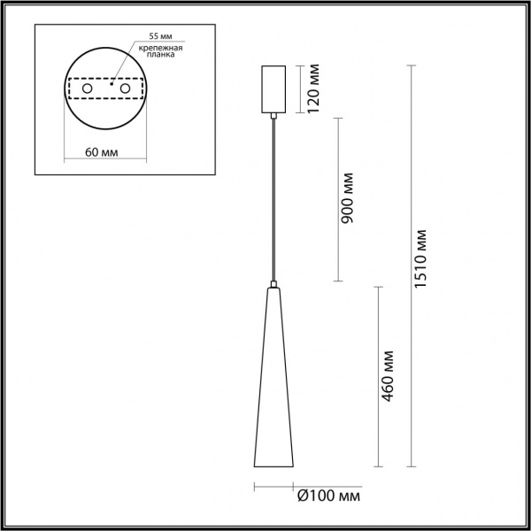 фото Глянц.золото/прозрачный/металл/стекло Подвес LED 12W 3000K 1334Лм LUMP L-VISION, арт. 5043/12L