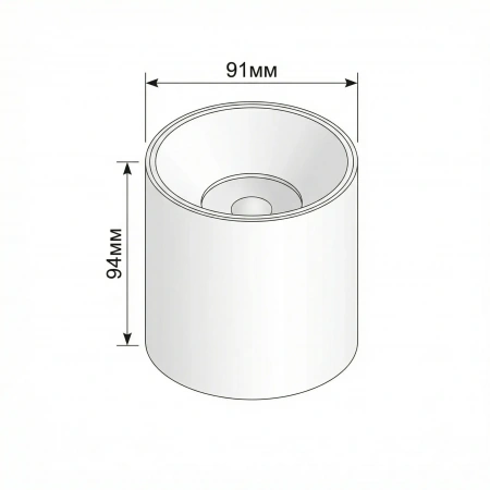 фото Свет-к LED COB накл. (WC1409) 15W 4000К IP20 36° d91*h94mm белый WO