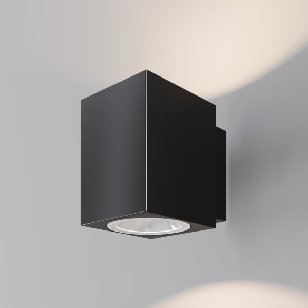 фото Уличный настенный светильник Maytoni Outdoor Block O507WL-L10B3K, черный