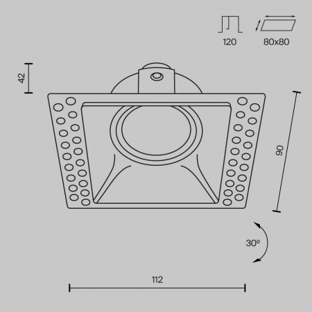 фото Встраиваемый светильник Maytoni Technical Dot DL042-01-SQ-B, черный
