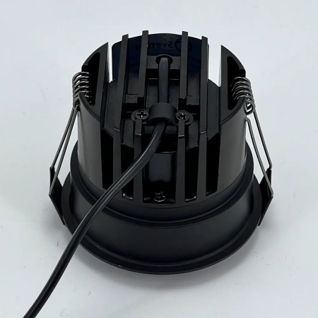 фото Свет-к LED (S1312) встр. круг. 220-240V COB 12W 4000K черный WO