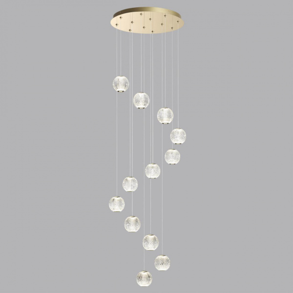 фото Золотой/металл/акрил Люстра LED 56W 4000K 4651лм CRYSTAL L-VISION, арт. 5008/56L