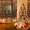 Новогодняя гирлянда занавес белый 2*3м IP20 200-002
