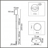 фото Черный/белый, металл/акрил Подвес LED 3W 3000K 220V STICK LEDIO, арт. 8400/3LA