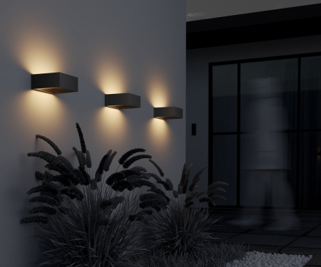фото Уличный настенный светильник Maytoni Outdoor Cont O464WL-L18GF3K, графит