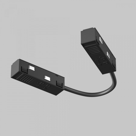 фото Коннектор питания угловой 15см черный Voltega VGL034CPC-42B-15-1