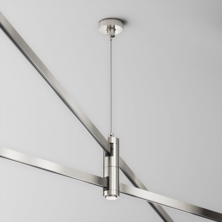 фото Подвес тросовый Hang двойной Flarity платина Maytoni Technical TRA157SW-D1-PT