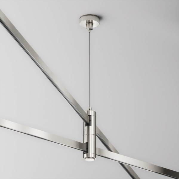 фото Подвес тросовый Hang двойной Flarity платина Maytoni Technical TRA157SW-D1-PT