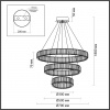 фото Золотой/прозрачный металл/хрусталь Люстра LED 88W 4000K 8800Лм VEKIA L-VISION, арт. 5015/88L