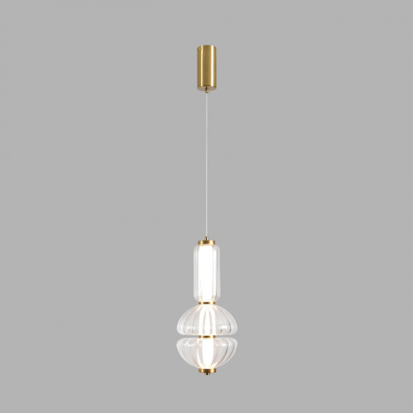 фото Бронза/прозрачный, металл/стекло Подвес LED 13W 4000K 220V TAISHA LEDIO, арт. 8325/28L