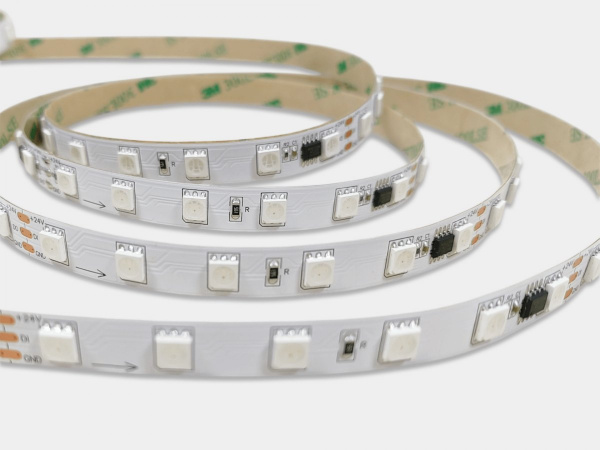 фото Лента светодиодная SWG pro, SMD5050, 60 LED/м, 12 Вт/м, 24В, IP20, RGB, WS2811, 5 лет гарантия, катушка 5 м