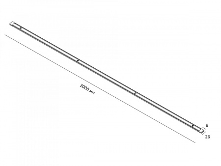 фото Шинопровод системы SWG SLIM черный, TR-SLIM-BL-2M