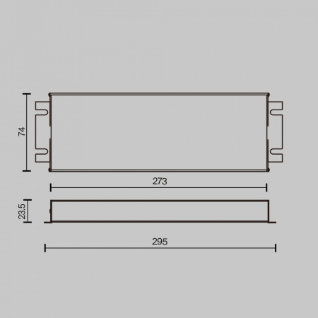 фото Источник напряжения TRIAC 24В 300Вт IP 67 Maytoni 734005, серебро