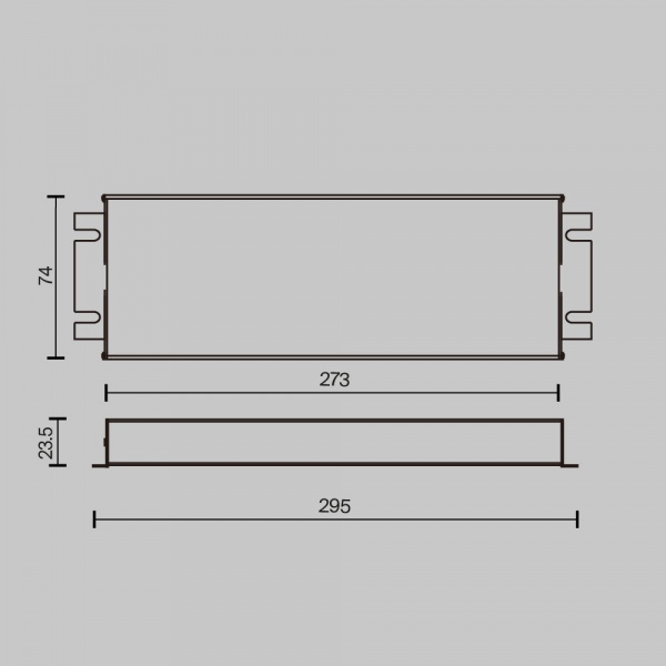 фото Источник напряжения TRIAC 24В 300Вт IP 67 Maytoni 734005, серебро