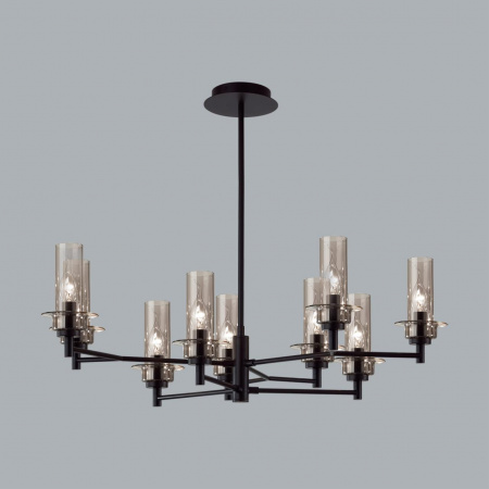 фото Черный/дымчатый/металл/стекло Люстра потолочная E14 9*40W 220V MADONNA CLASSI, арт. 6555/9C