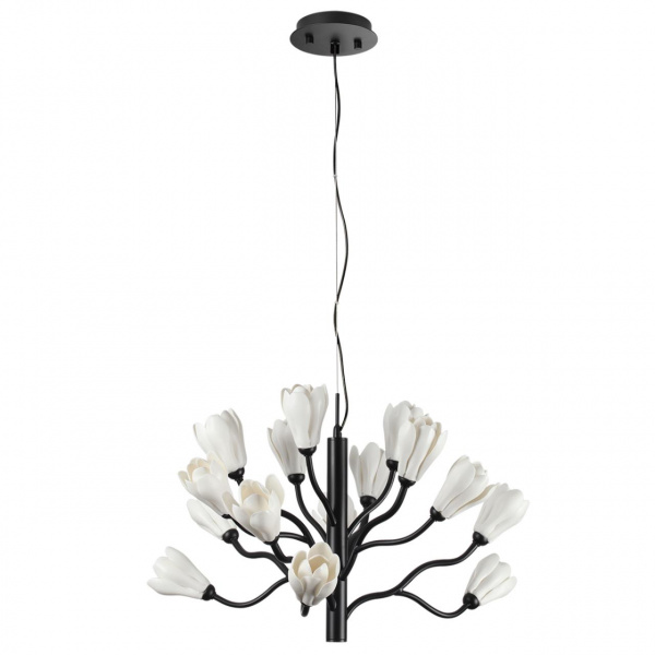 Черный матовый/белый/фарфор Люстра G4 LED 15*5W GARDI MODERN, арт. 5090/15