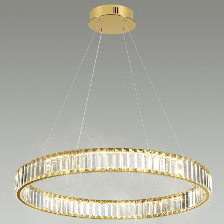 фото Золотой/прозрачный металл/хрусталь Люстра LED 45W 4000K 4500Лм VEKIA L-VISION, арт. 5015/45L