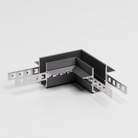 фото Slim Magnetic Коннектор угловой для встраиваемого шинопровода под ГКЛ 12,5мм черный 85212/00