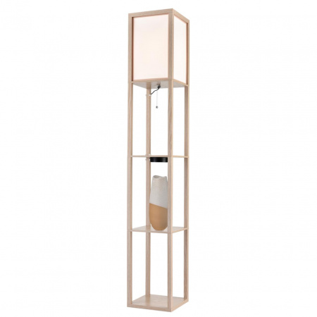 фото Дерево/белый, дерево/текстиль Торшер Е27 1*60W 220V PRACTIC COMFI, арт. 8091/1F