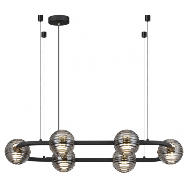 Черн./золото/дымчатый/металл/стеко Люстра LED 60W 4000К 1526Лм TRONI L-VISION, арт. 5041/60LA