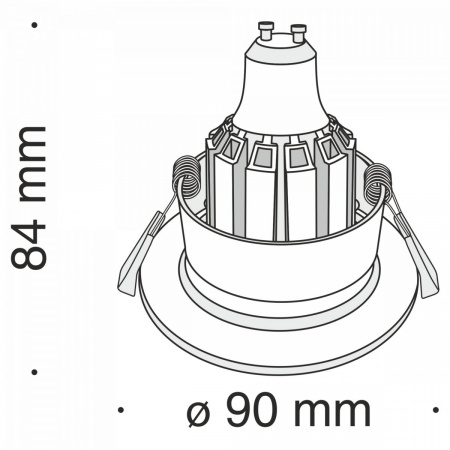фото Встраиваемый светильник Maytoni Technical Barret DL041-01B, черный