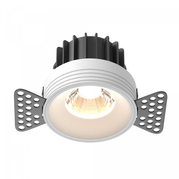 Встраиваемый светильник Maytoni Technical Round DL058-12W3K-TRS-W, белый