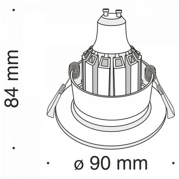 фото Встраиваемый светильник Maytoni Technical Barret DL041-01RG, розовое золото