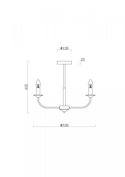 Люстра Freya New Series 010 FR4013CL-05GB, черный с золотом