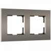 фото Рамка из поликарбоната на 2 поста Slab бронза софт W0022963