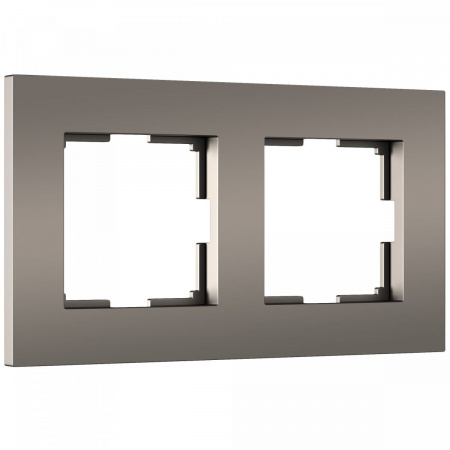 фото Рамка из поликарбоната на 2 поста Slab бронза софт W0022963