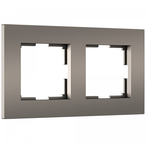 фото Рамка из поликарбоната на 2 поста Slab бронза софт W0022963