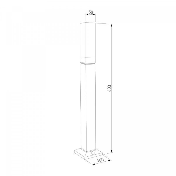 фото Ландшафтный светодиодный светильник чёрный IP54 1537 TECHNO LED