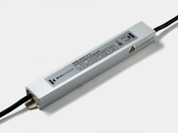 Блок питания SWG для светодиодных лент TPW, 40 W Влагозащитный, 12 V, MTPW-40-12