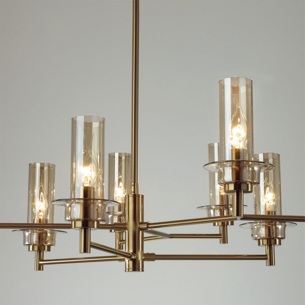 фото Бронза/коньячный/металл/стекло Люстра потолочная E14 9*40W 220V MADONNA CLASSI, арт. 6554/9C