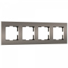 фото Рамка из поликарбоната на 4 поста Slab бронза софт W0042963