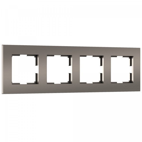 фото Рамка из поликарбоната на 4 поста Slab бронза софт W0042963