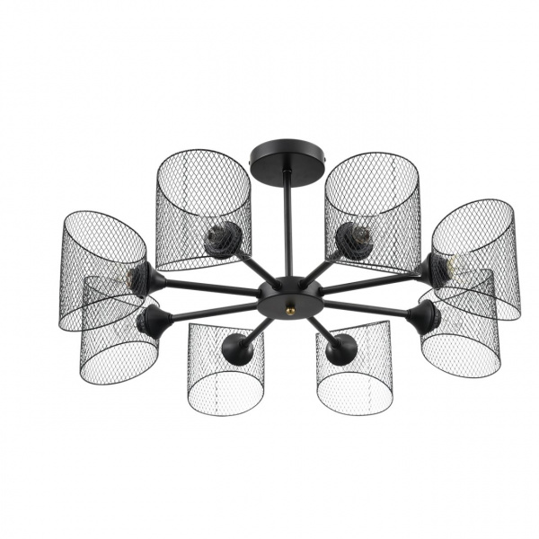 Черный металл Люстра потолочная Е27 8*60W 220V TIDINA COUNTY, арт. 8238/8C