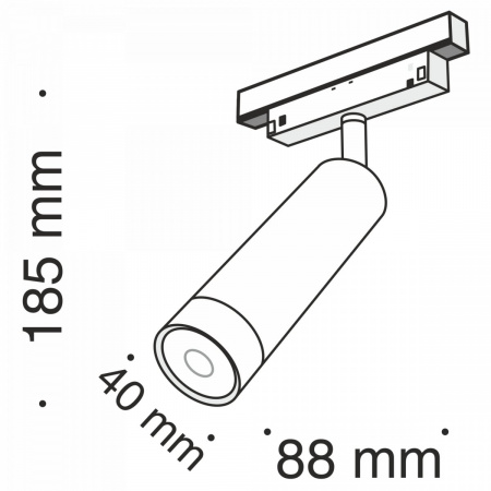 фото Трековый светильник Maytoni Technical Focus LED TR019-2-7W3K-B, черный