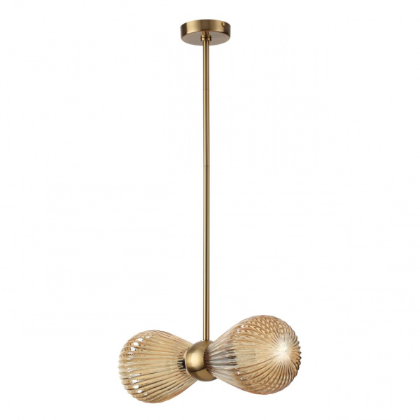 Золотой/янтарный/металл/стекло Подвес E14 2*40W ELICA MODERN, арт. 5402/2