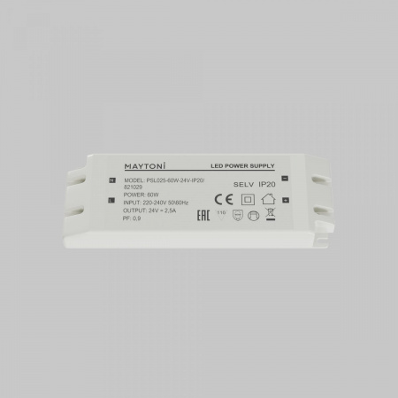 фото Источник напряжения PSL025 24В 60Вт IP20 Maytoni 821029, белый