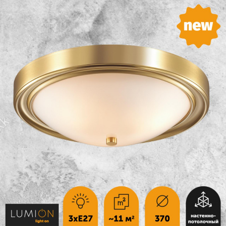 фото Латунь Настенно-потолочный светильник E27 3*60W 220V NINA VINTAGE, арт. 5259/3C
