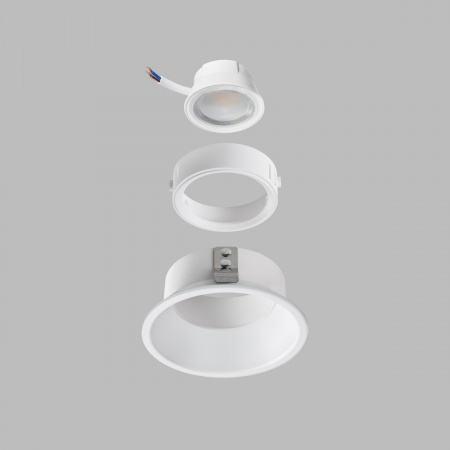 фото Кольцо фиксации лампы/LED модуля для 21450х-21460х Domino, белый Lightstar 214006