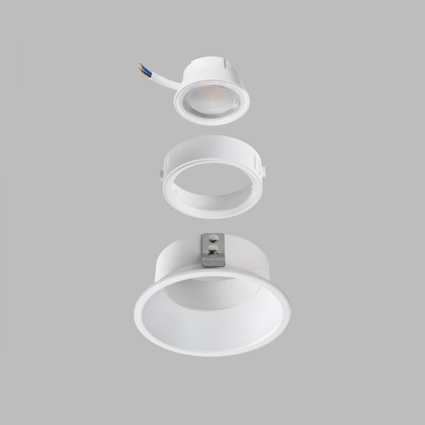 фото Кольцо фиксации лампы/LED модуля для 21450х-21460х Domino, белый Lightstar 214006