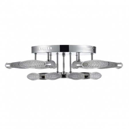 фото Хром, металл/пластик Люстра потолочная с ПДУ LED 120W 3000-6000K 220V RUANA LEDIO, арт. 8239/9CL