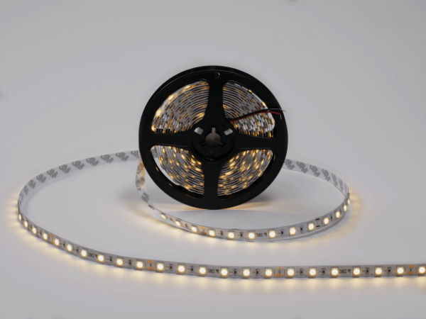 Светодиодная лента 5050, 60 LED/м, 14,4 Вт/м, 24В, IP20, Цвет: Теплый белый, SWG560-24-14.4-WW-M, катушка 5 м