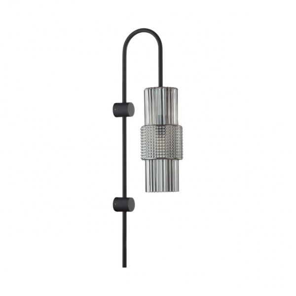 Черный/дымчатый металл/стекло Бра E14 1*40W PIMPA MODERN, арт. 5016/1W
