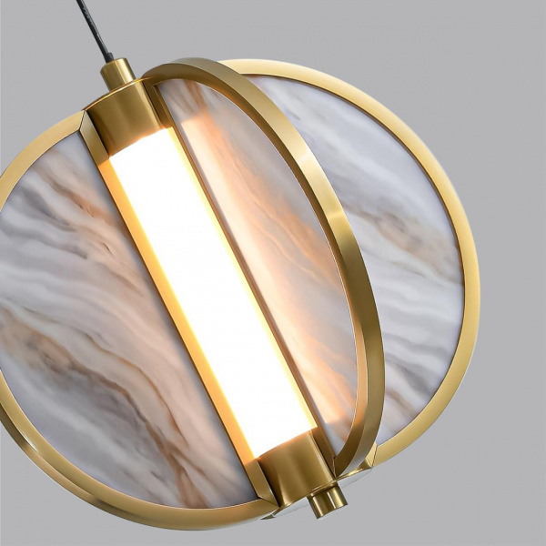фото Подвесной светильник бронзовый/металл/акрил/искусственный мрамор IP20 LED 12W 3000K 220V TOSCANA L-VISION, арт. 5448/12L