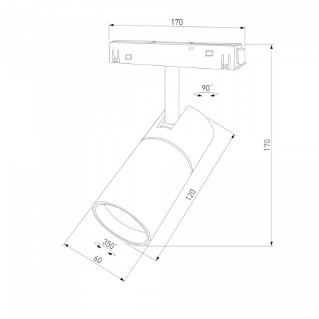 фото Slim Magnetic R02 Трековый светильник 12W 3000K (черный) 85012/01