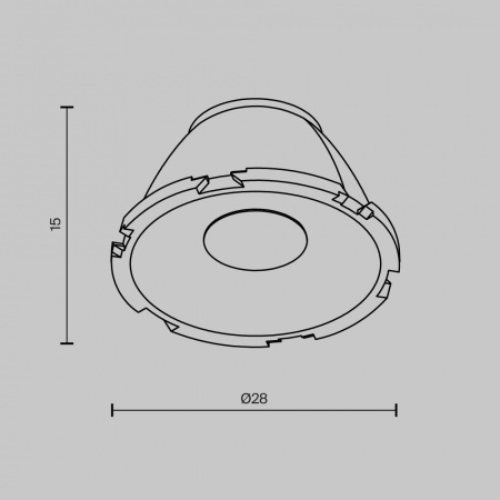 фото Линза для серии Раунд / Round 7 Вт 36° Maytoni Technical LensCD28-36