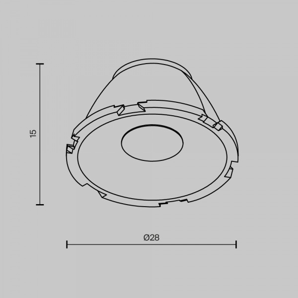 фото Линза для серии Раунд / Round 7 Вт 15° Maytoni Technical LensCD28-15